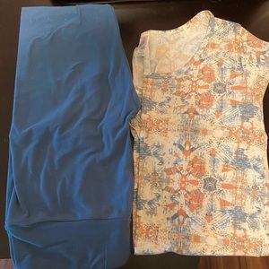 Lularoe XXS Perfect T Shirt Legging match Outfit